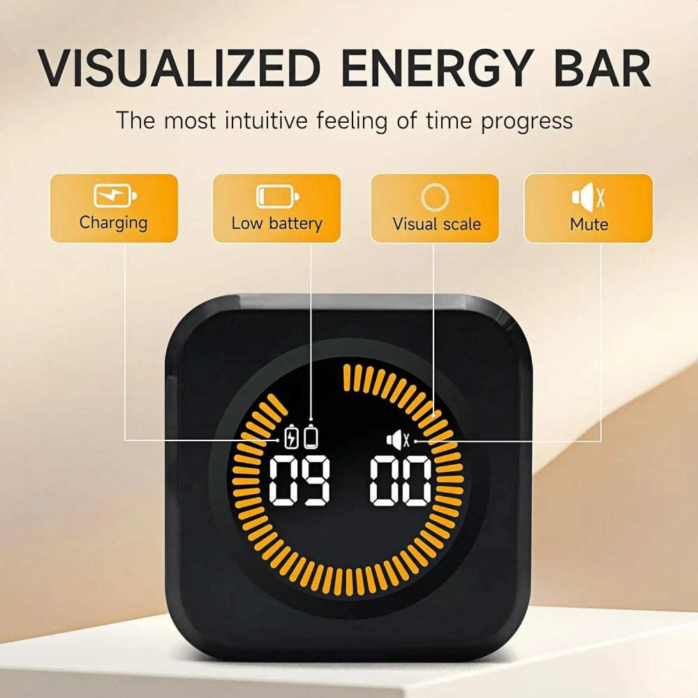Gravity Sensor Timer Cube for Study, Visual Flip Timer with LED Screen