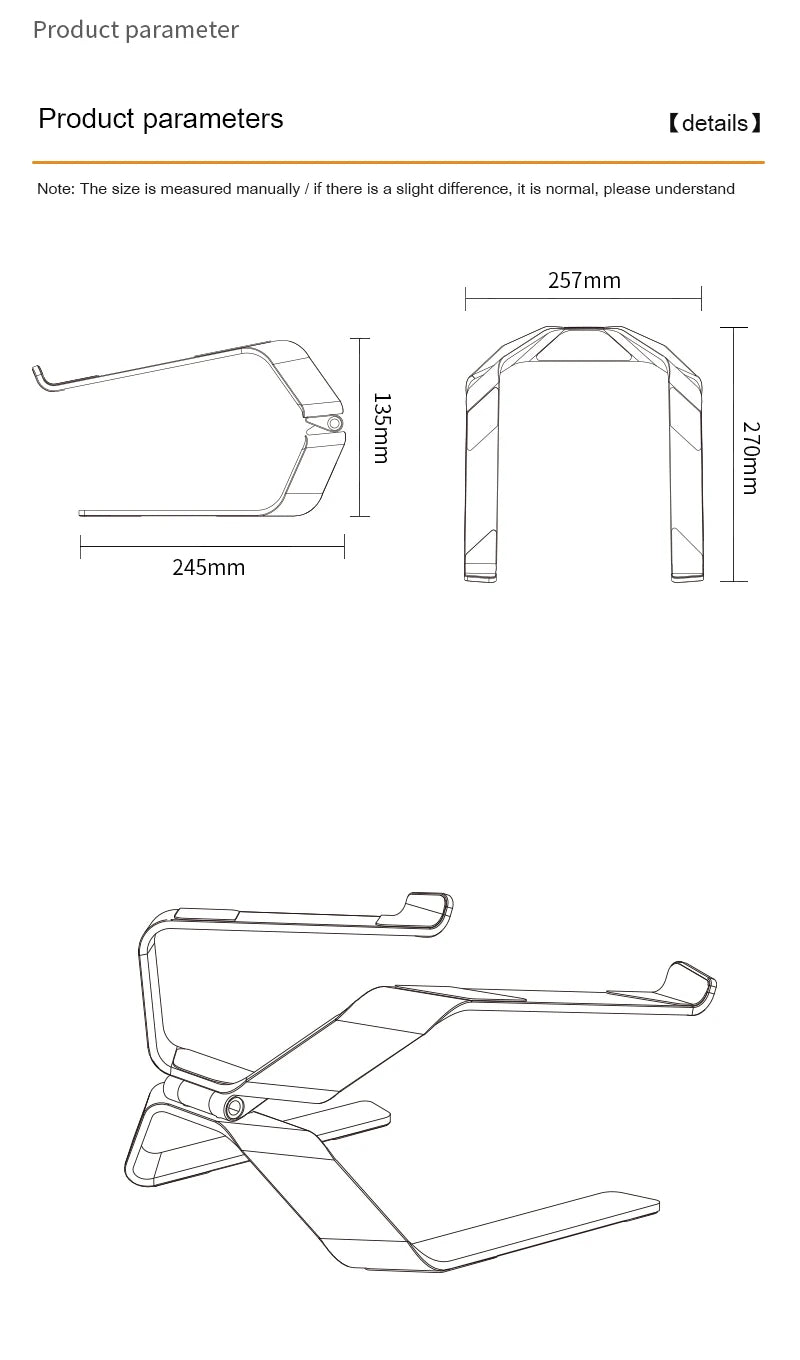 Laptop Stand Adjustable Aluminum and Study Base