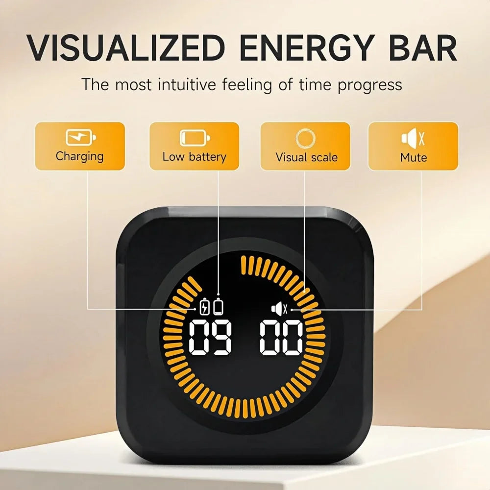 Gravity Sensor Timer Cube for Study, Visual Flip Timer with LED Screen