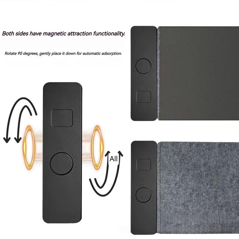 15W Fast Charging Magnetic Split 2-in-1 Wireless Charging Mouse Pad Keyboard Pad