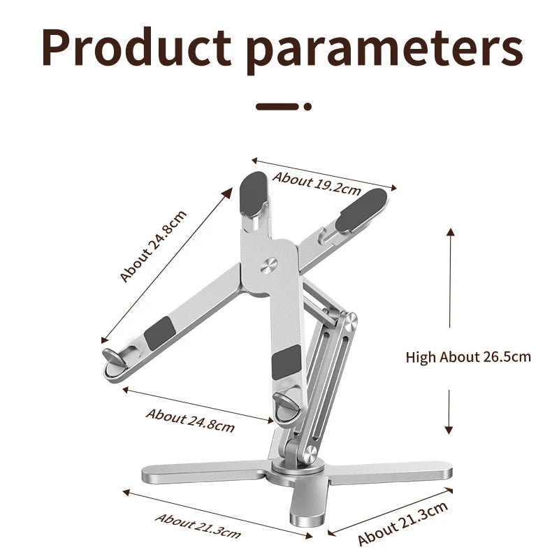 Foldable Laptop Stand 360°Rotation Notebook Table Aluminum Alloy Holder