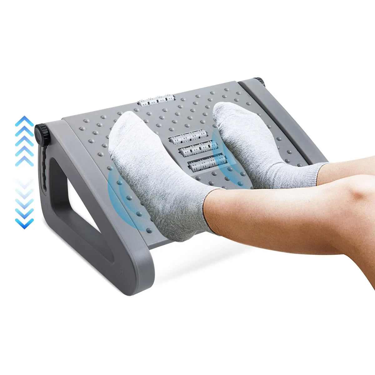 Under Desk Footrest Ergonomic Foot Stool with Massage Rollers