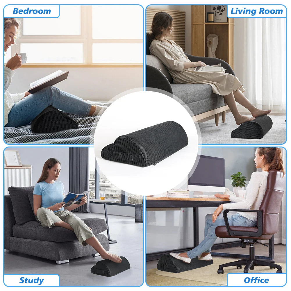 Memory Foam Office Foot Stool & Under Desk Footrest