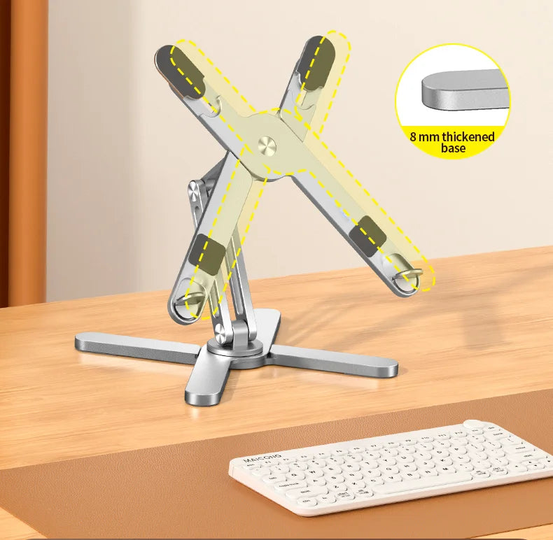 Foldable Laptop Stand 360°Rotation Notebook Table Aluminum Alloy Holder