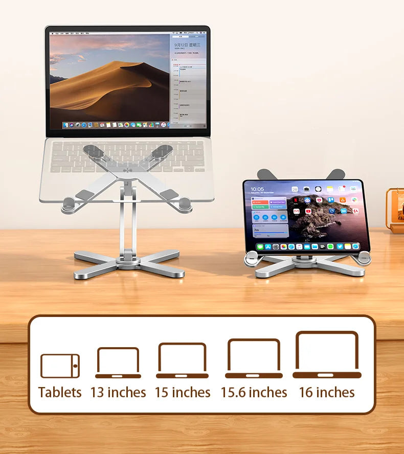 Foldable Laptop Stand 360°Rotation Notebook Table Aluminum Alloy Holder