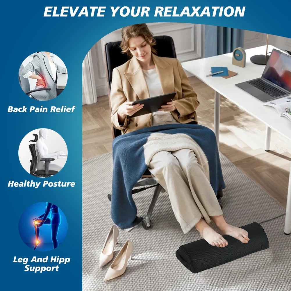 Memory Foam Office Foot Stool & Under Desk Footrest
