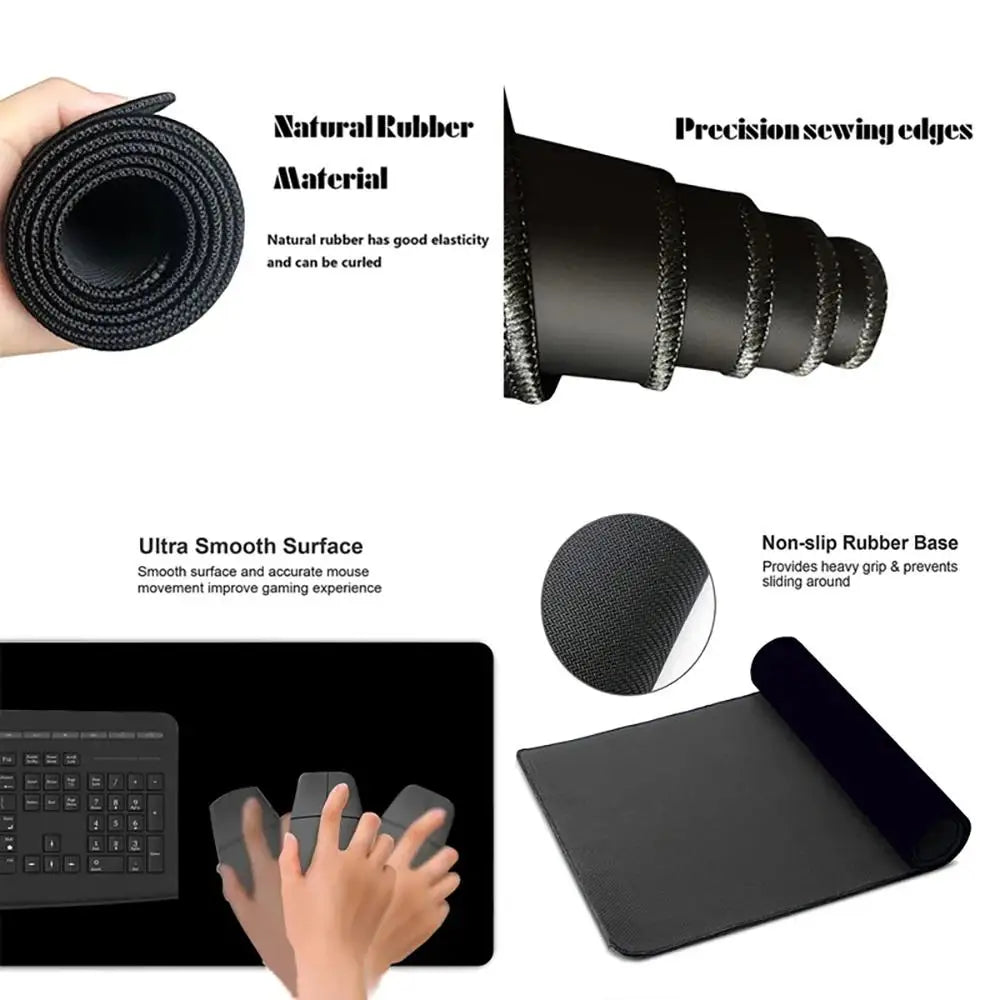 Black and Gray Gradient Map Design Mouse Pad Desk Mat
