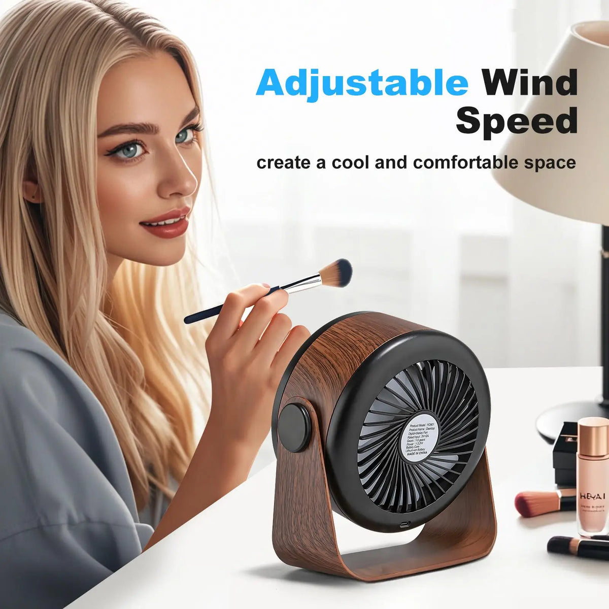 Rechargeable Desktop Fan Mini Table Fan - 5000 mAh