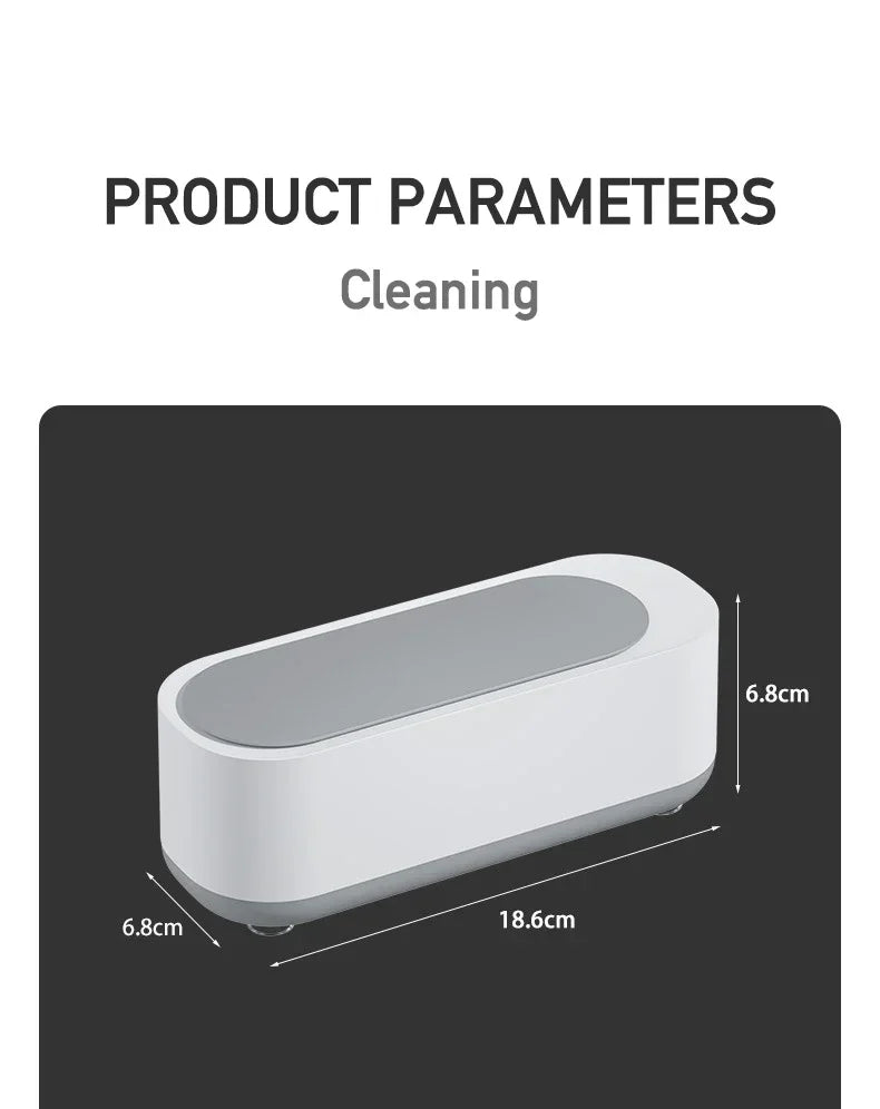 2026 New Ultrasonic Cleaning Machine Vibration Wash Cleaner Jewelry Glasses Cleaner Watch Cleaning Makeup Brush Cleaning Tool