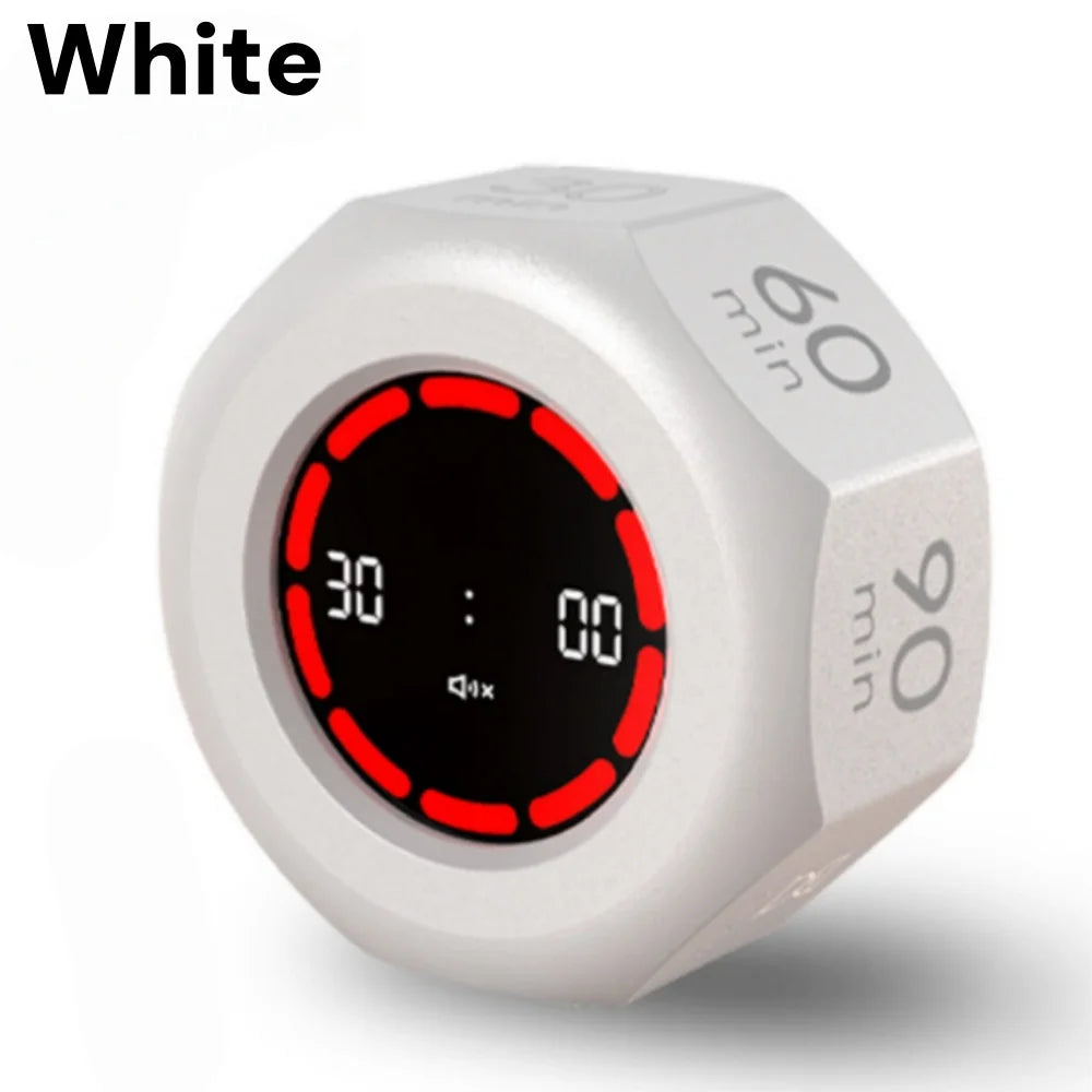 Gravity Sensor Timer Cube for Study, Visual Flip Timer with LED Screen
