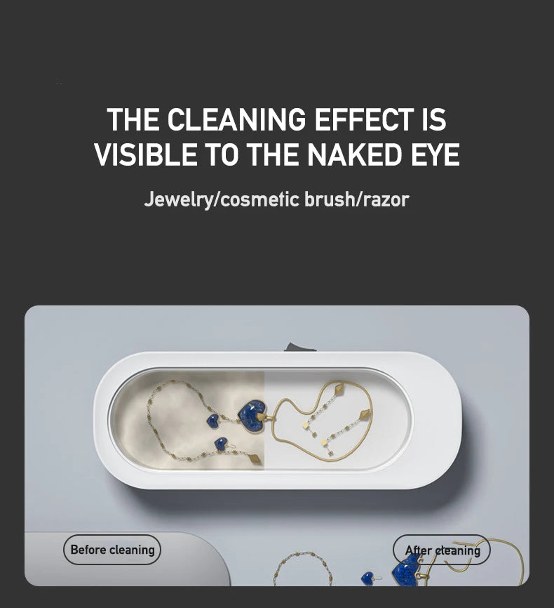 2026 New Ultrasonic Cleaning Machine Vibration Wash Cleaner Jewelry Glasses Cleaner Watch Cleaning Makeup Brush Cleaning Tool