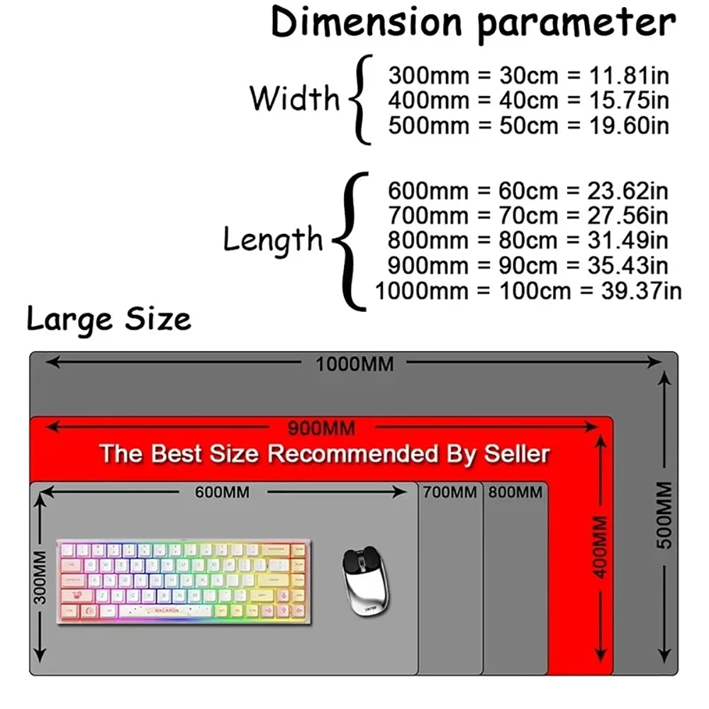 Black and Gray Gradient Map Design Mouse Pad Desk Mat