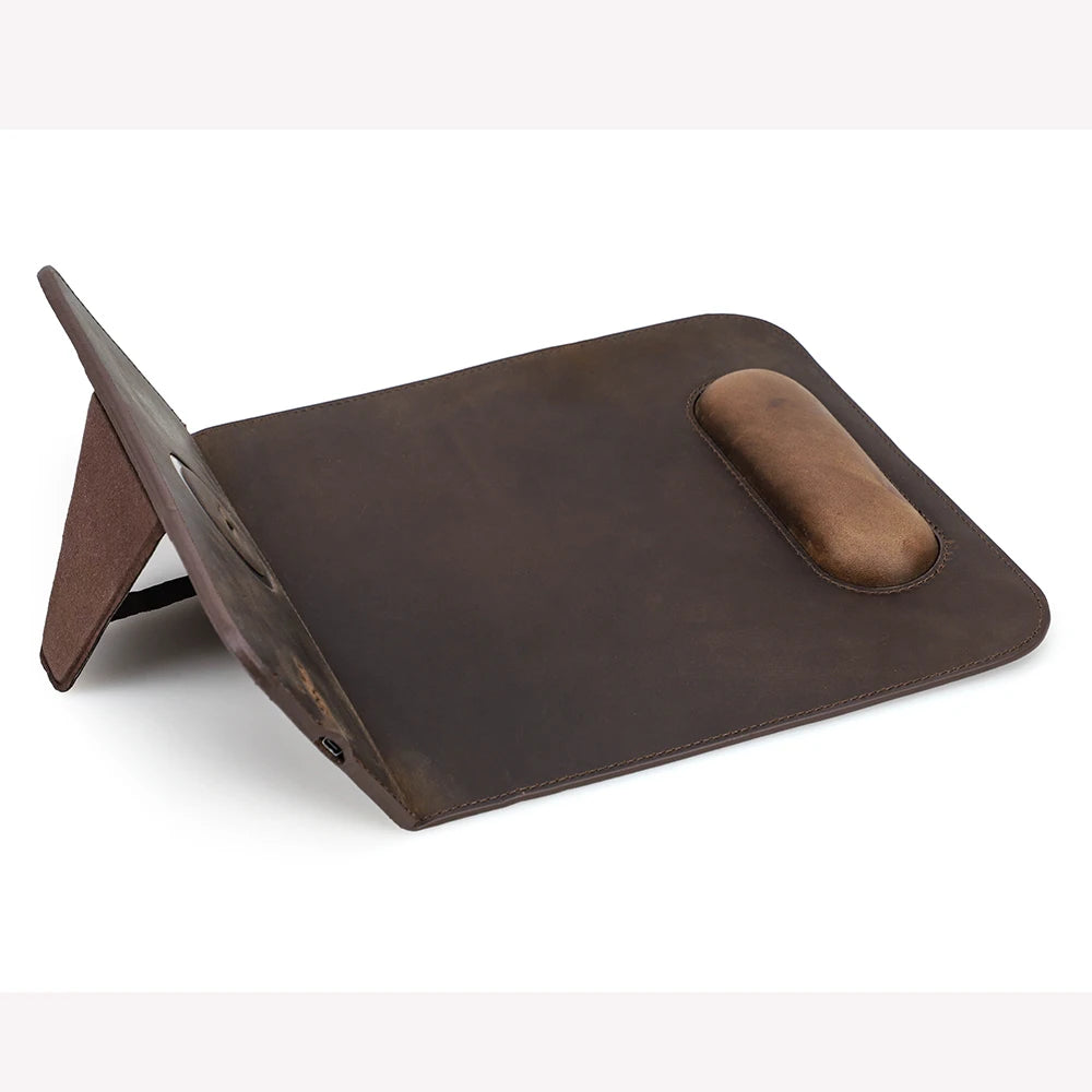Genuine Leather Charging Mouse Mat
