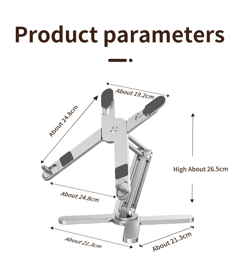 Foldable Laptop Stand 360°Rotation Notebook Table Aluminum Alloy Holder