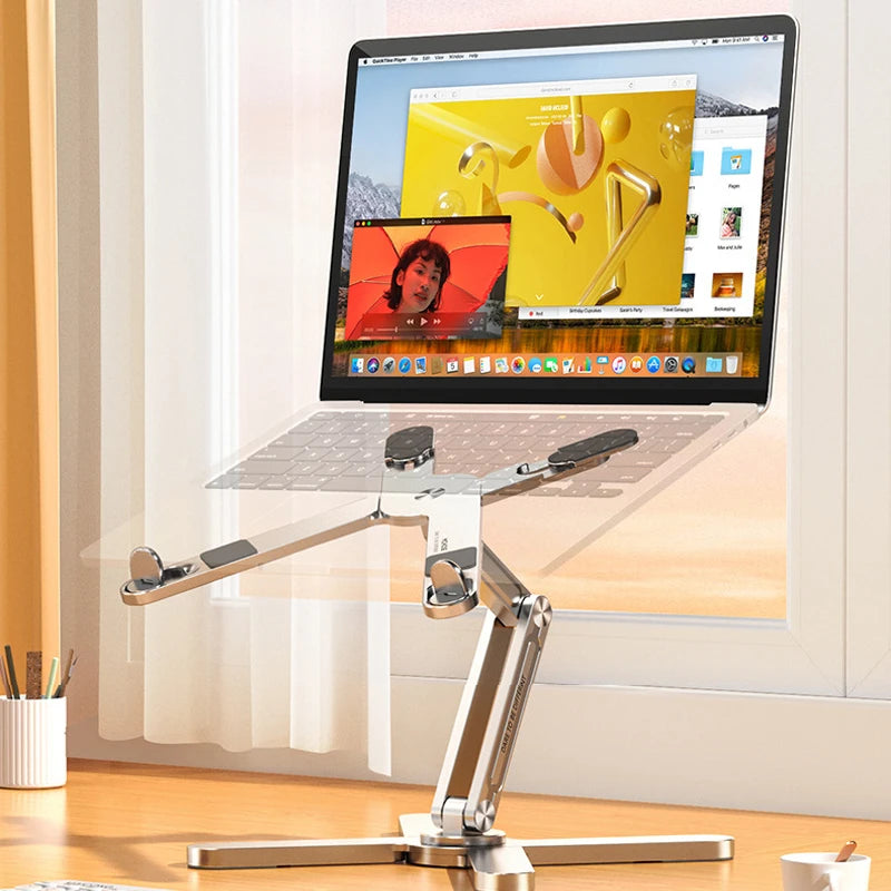 Foldable Laptop Stand 360°Rotation Notebook Table Aluminum Alloy Holder