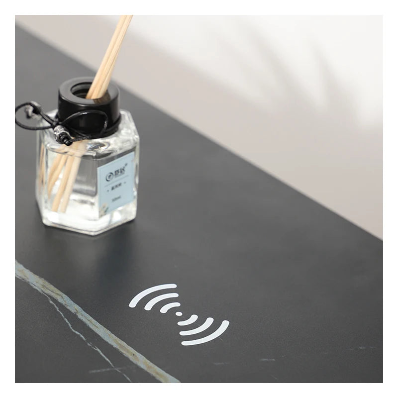 Glass Standing Desk, Wireless Charging Electric Desk