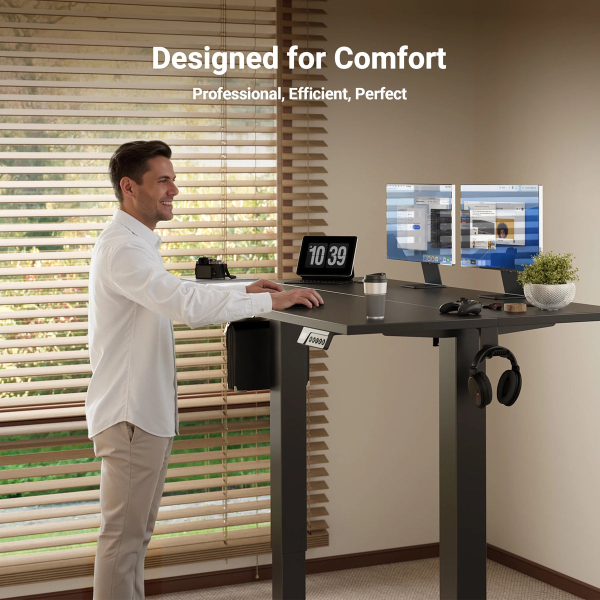 Electric Standing Desk With Splice Board