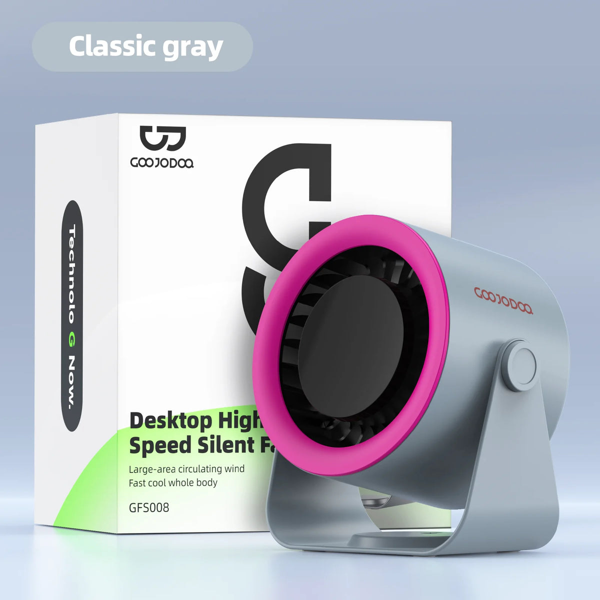 Powerful Rechargeable Turbo Fan – 100-Speed Portable Cooling Fan with LED Light