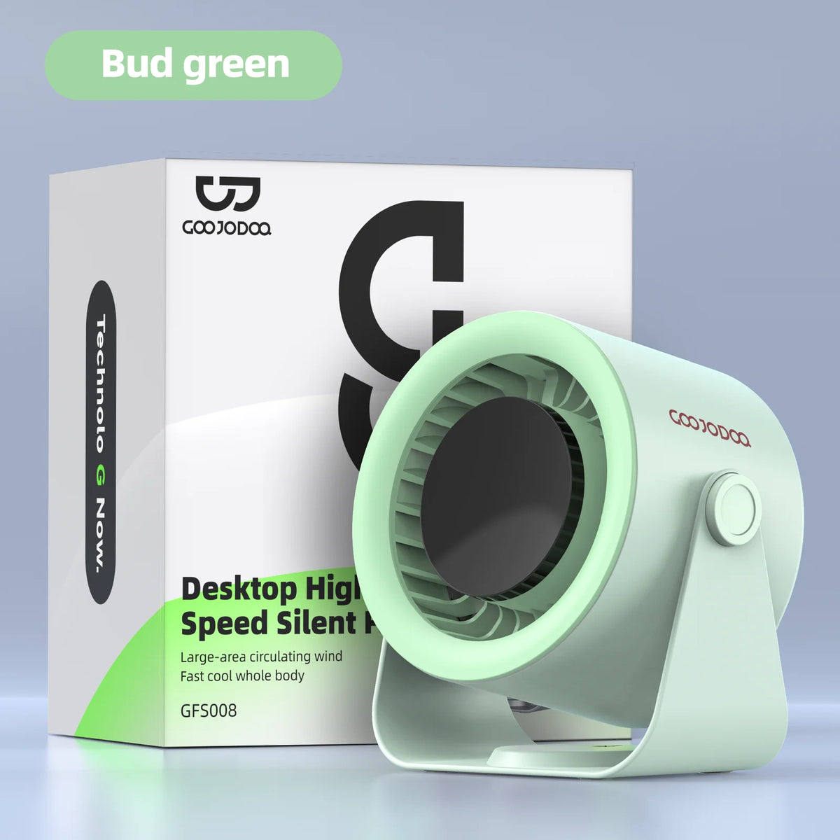 Powerful Rechargeable Turbo Fan – 100-Speed Portable Cooling Fan with LED Light