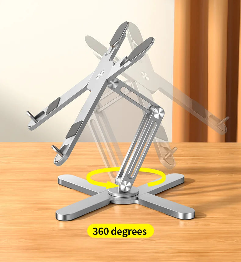 Foldable Laptop Stand 360°Rotation Notebook Table Aluminum Alloy Holder