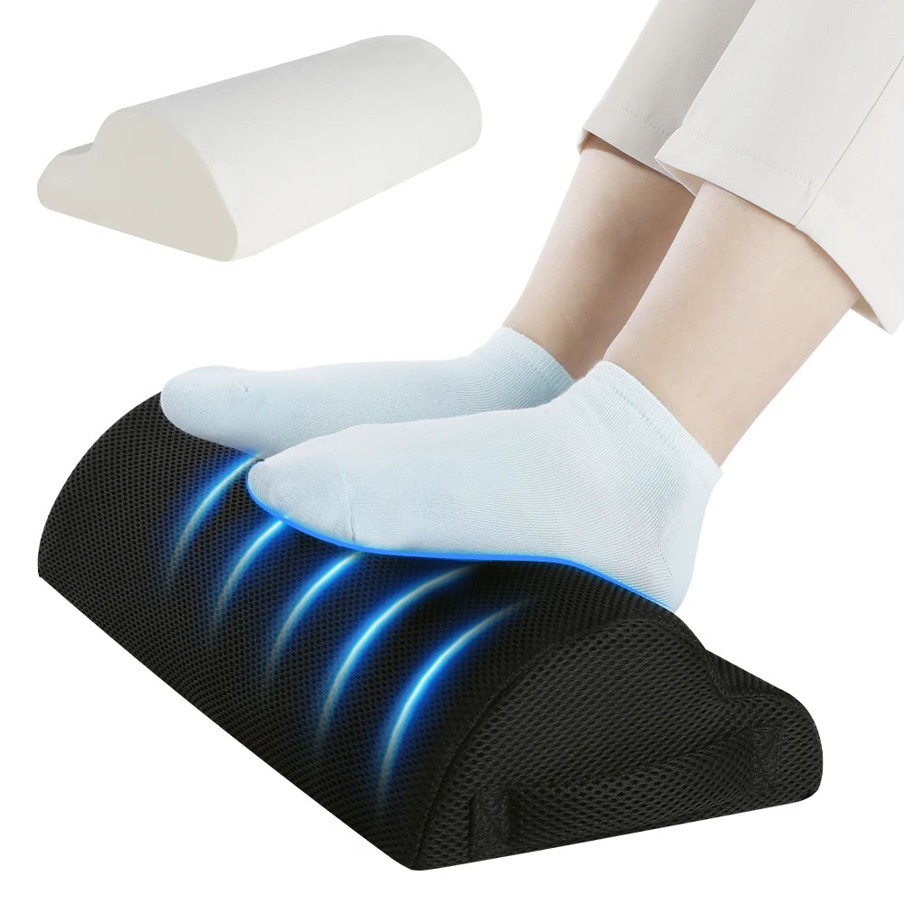 Memory Foam Office Foot Stool & Under Desk Footrest