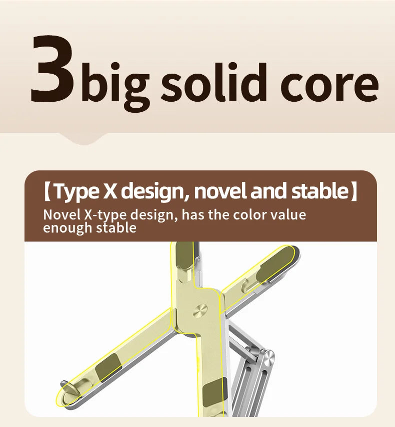 Foldable Laptop Stand 360°Rotation Notebook Table Aluminum Alloy Holder